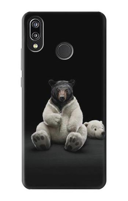 S0878 Black Bear Case Cover Custodia per Huawei P20 Lite