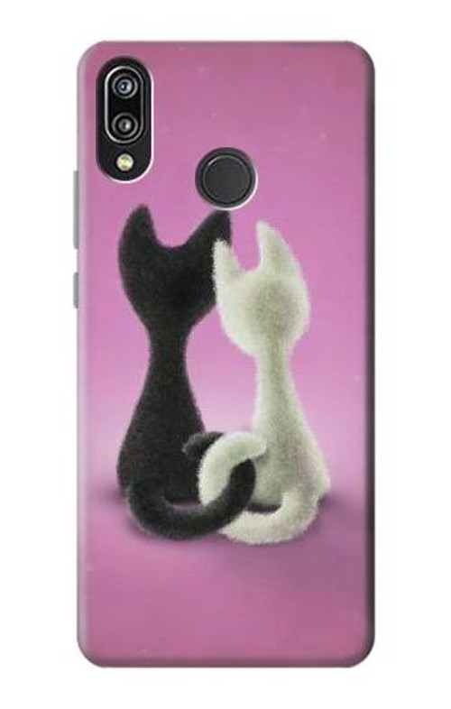 S1832 Love Cat Case Cover Custodia per Huawei P20 Lite