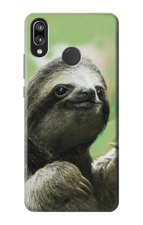 S2708 Smiling Sloth Case Cover Custodia per Huawei P20 Lite