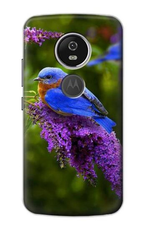 S1565 Bluebird of Happiness Blue Bird Case Cover Custodia per Motorola Moto E5 Plus