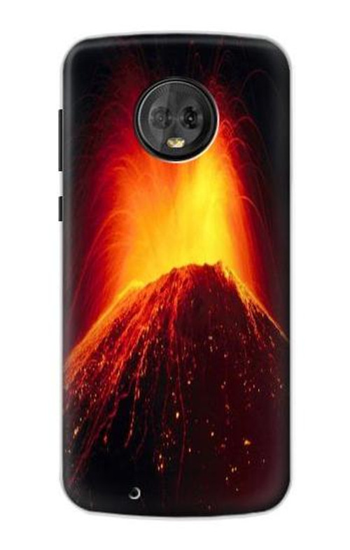 S0745 Volcano Lava Case Cover Custodia per Motorola Moto G6