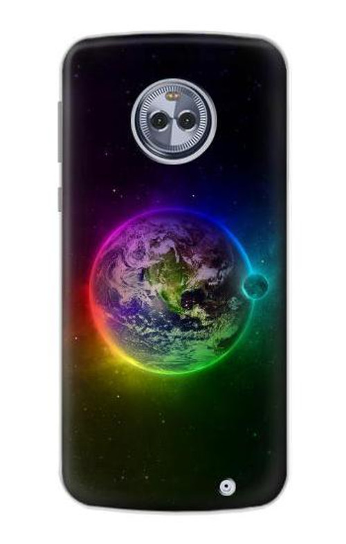 S2570 Colorful Planet Case Cover Custodia per Motorola Moto X4