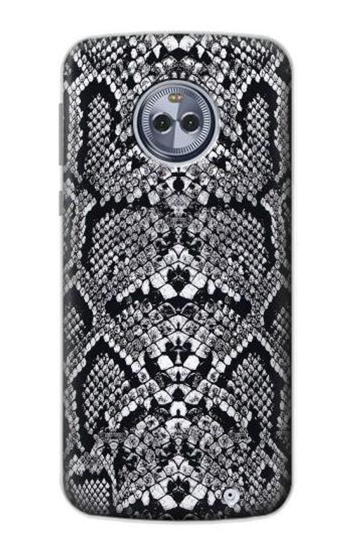 S2855 White Rattle Snake Skin Graphic Printed Case Cover Custodia per Motorola Moto X4