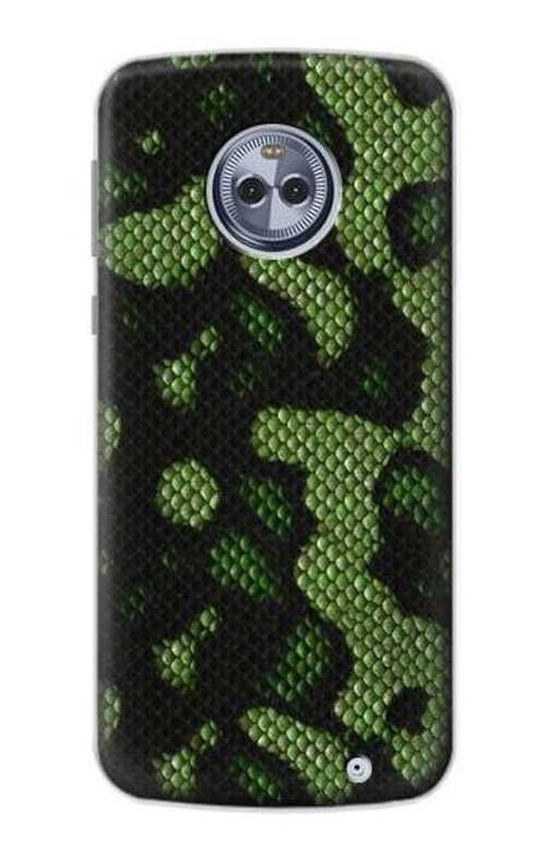 S2877 Green Snake Skin Graphic Printed Case Cover Custodia per Motorola Moto X4