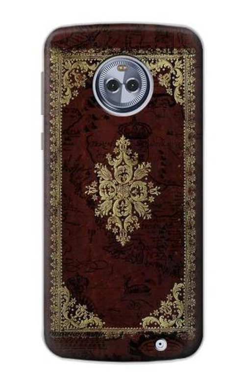 S3014 Vintage Map Book Cover Case Cover Custodia per Motorola Moto X4