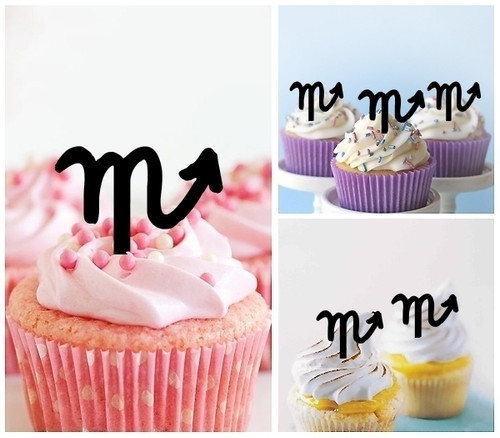 TA0669 Zodiac Virgo Acrilico Cupcake Topper Torte e Muffin per Matrimonio Compleanno Festa Decorazione 10 pezzi