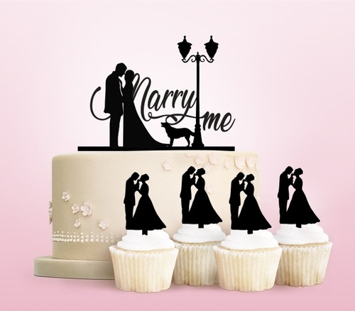 TC0164 Marry Me Acrilico Cake Cupcake Topper Torte e Muffin per Matrimonio Compleanno Festa Decorazione 11 pezzi