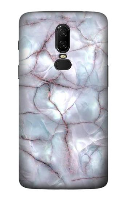 S2316 Dark Blue Marble Texture Graphic Print Case Cover Custodia per OnePlus 6