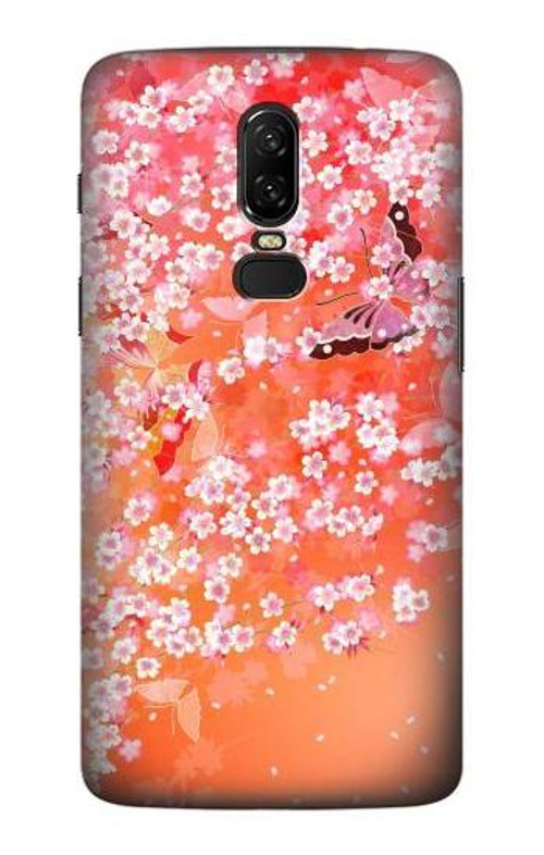 S2543 Japanese Kimono Style Flower Pattern Case Cover Custodia per OnePlus 6 S2543 Japanese Kimono Style Flower Pattern Case Cover Custodia per OnePlus 6