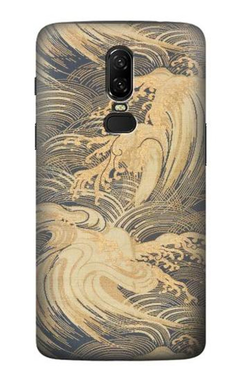 S2680 Japan Art Obi With Stylized Waves Case Cover Custodia per OnePlus 6
