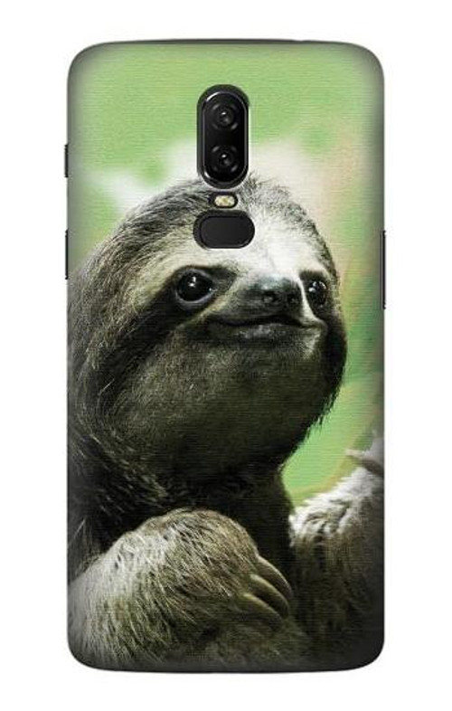 S2708 Smiling Sloth Case Cover Custodia per OnePlus 6