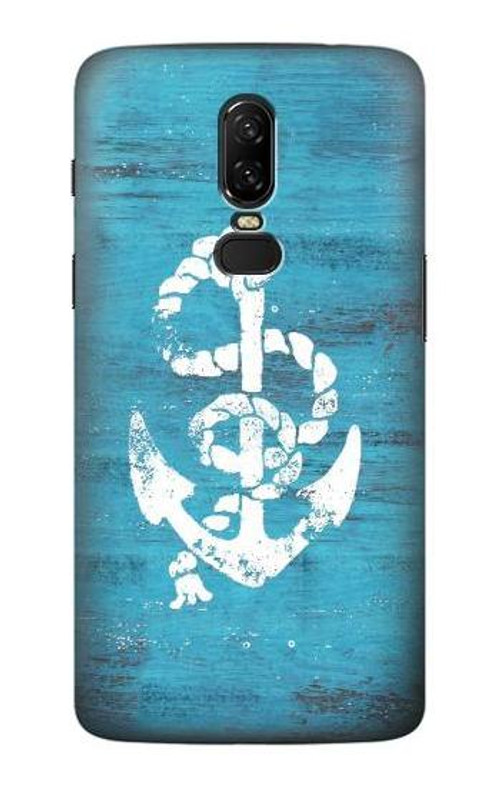 S3053 Marine Anchor Blue Case Cover Custodia per OnePlus 6