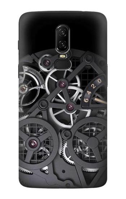 S3176 Inside Watch Black Case Cover Custodia per OnePlus 6