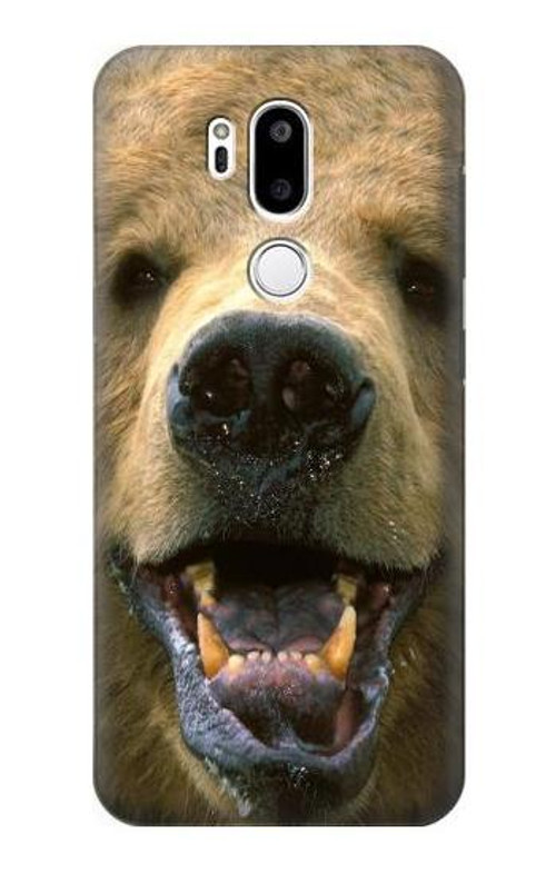 S0840 Grizzly Bear Face Case Cover Custodia per LG G7 ThinQ
