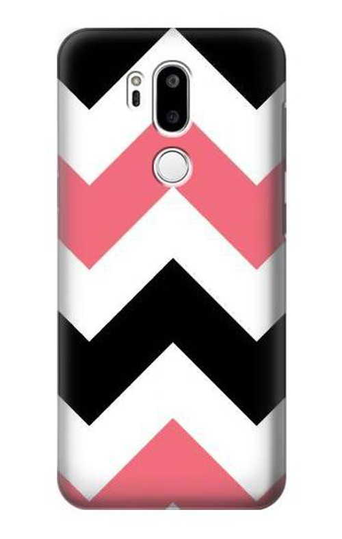 S1849 Pink Black Chevron Zigzag Case Cover Custodia per LG G7 ThinQ S1849 Pink Black Chevron Zigzag Case Cover Custodia per LG G7 ThinQ