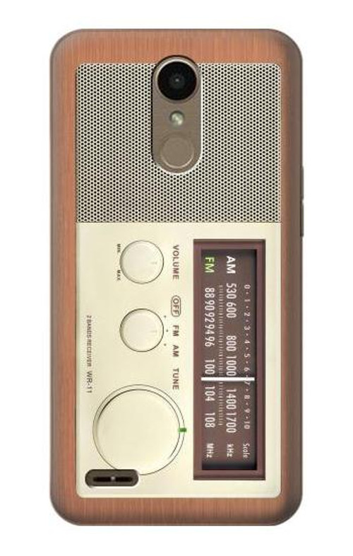 S3165 FM AM Wooden Receiver Graphic Case Cover Custodia per LG K10 (2018), LG K30