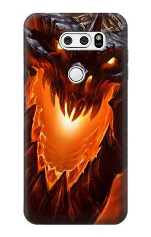 S0414 Fire Dragon Case Cover Custodia per LG V30, LG V30 Plus, LG V30S ThinQ, LG V35, LG V35 ThinQ