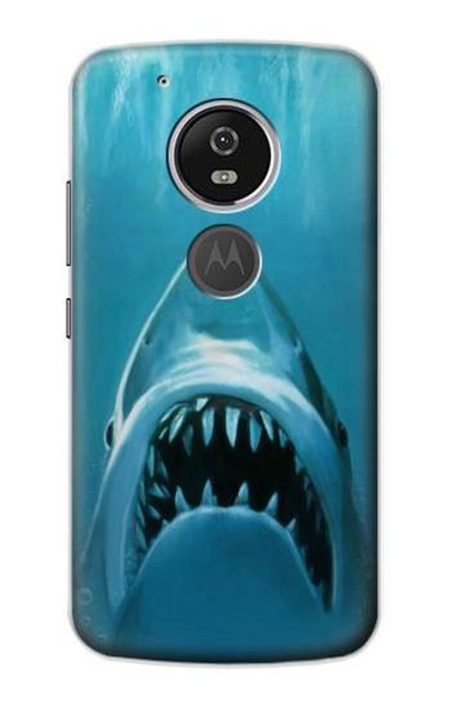 S0830 White Shark Case Cover Custodia per Motorola Moto G6 Play, Moto G6 Forge, Moto E5