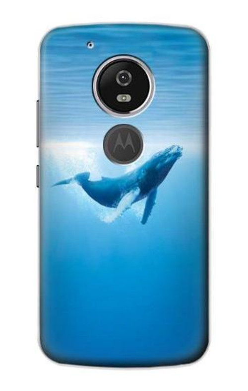S0843 Blue Whale Case Cover Custodia per Motorola Moto G6 Play, Moto G6 Forge, Moto E5