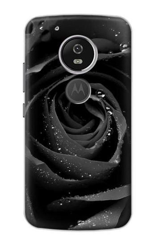 S1598 Black Rose Case Cover Custodia per Motorola Moto G6 Play, Moto G6 Forge, Moto E5