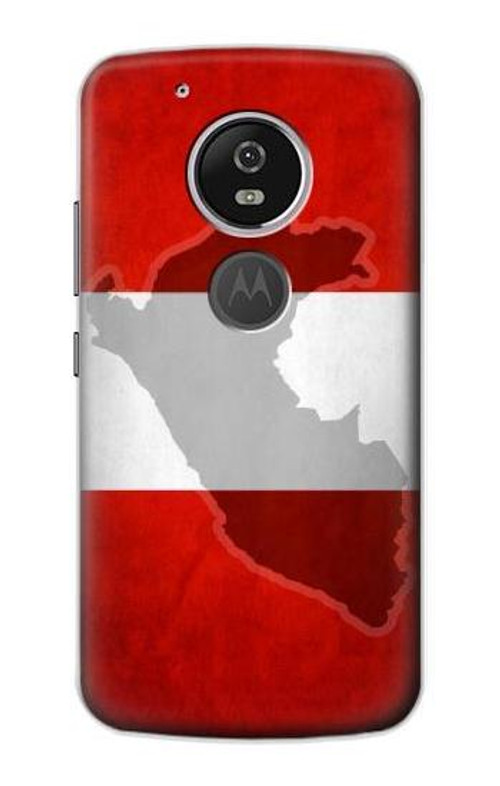 S3018 Peru Flag Case Cover Custodia per Motorola Moto G6 Play, Moto G6 Forge, Moto E5