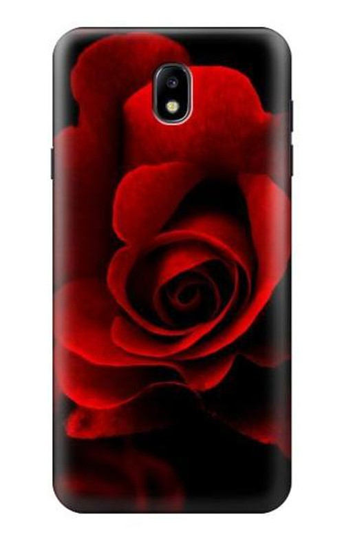 S2898 Red Rose Case Cover Custodia per Samsung Galaxy J7 (2018), J7 Aero, J7 Top, J7 Aura, J7 Crown, J7 Refine, J7 Eon, J7 V 2nd Gen, J7 Star