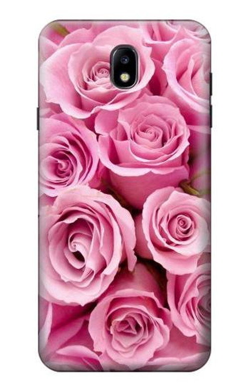 S2943 Pink Rose Case Cover Custodia per Samsung Galaxy J7 (2018), J7 Aero, J7 Top, J7 Aura, J7 Crown, J7 Refine, J7 Eon, J7 V 2nd Gen, J7 Star