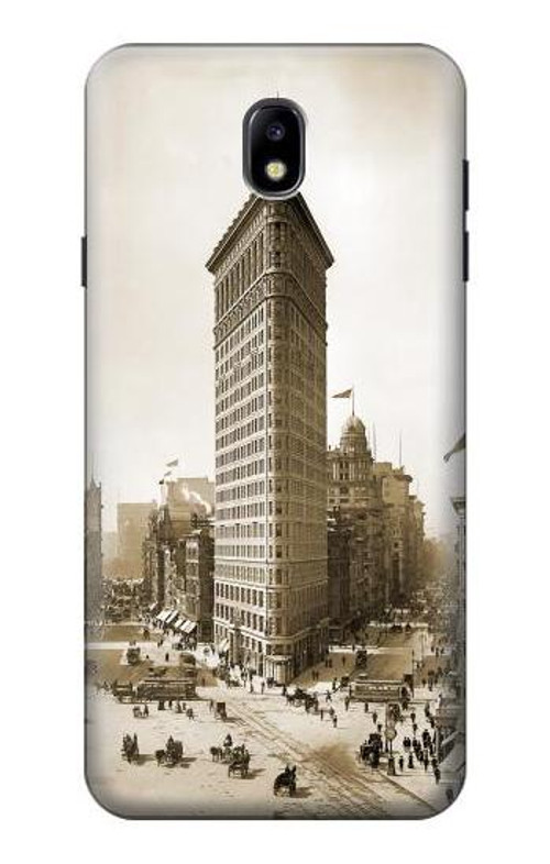 S3046 Old New York Flatiron Building Case Cover Custodia per Samsung Galaxy J7 (2018), J7 Aero, J7 Top, J7 Aura, J7 Crown, J7 Refine, J7 Eon, J7 V 2nd Gen, J7 Star