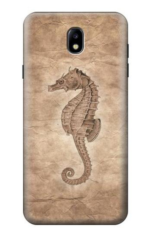 S3214 Seahorse Skeleton Fossil Case Cover Custodia per Samsung Galaxy J7 (2018), J7 Aero, J7 Top, J7 Aura, J7 Crown, J7 Refine, J7 Eon, J7 V 2nd Gen, J7 Star