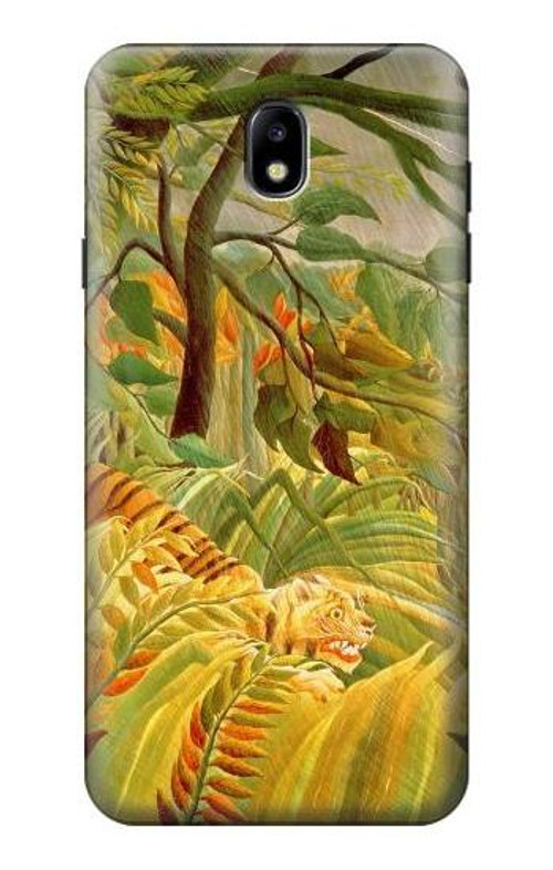 S3344 Henri Rousseau Tiger in a Tropical Storm Case Cover Custodia per Samsung Galaxy J7 (2018), J7 Aero, J7 Top, J7 Aura, J7 Crown, J7 Refine, J7 Eon, J7 V 2nd Gen, J7 Star