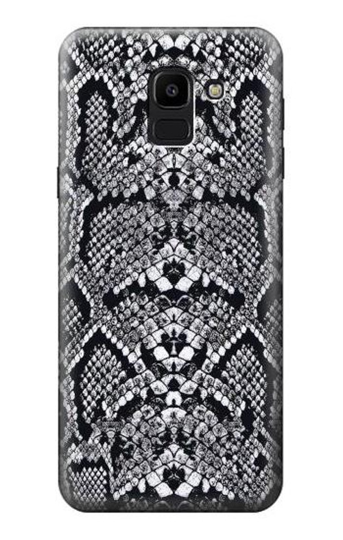 S2855 White Rattle Snake Skin Graphic Printed Case Cover Custodia per Samsung Galaxy J6 (2018) S2855 White Rattle Snake Skin Graphic Printed Case Cover Custodia per Samsung Galaxy J6 (2018)