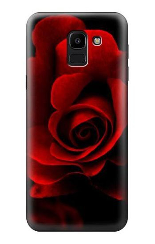 S2898 Red Rose Case Cover Custodia per Samsung Galaxy J6 (2018) S2898 Red Rose Case Cover Custodia per Samsung Galaxy J6 (2018)