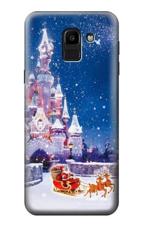 S3282 Santa Xmas Castle Case Cover Custodia per Samsung Galaxy J6 (2018)