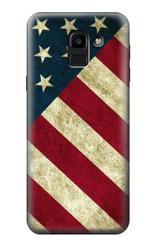 S3295 US National Flag Case Cover Custodia per Samsung Galaxy J6 (2018)