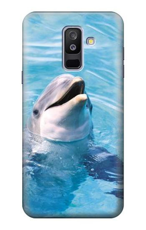 S1291 Dolphin Case Cover Custodia per Samsung Galaxy A6+ (2018), J8 Plus 2018, A6 Plus 2018