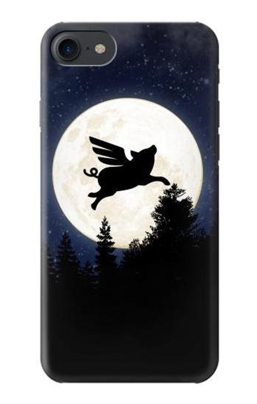 S3289 Flying Pig Full Moon Night Case Cover Custodia per iPhone 7, iPhone 8