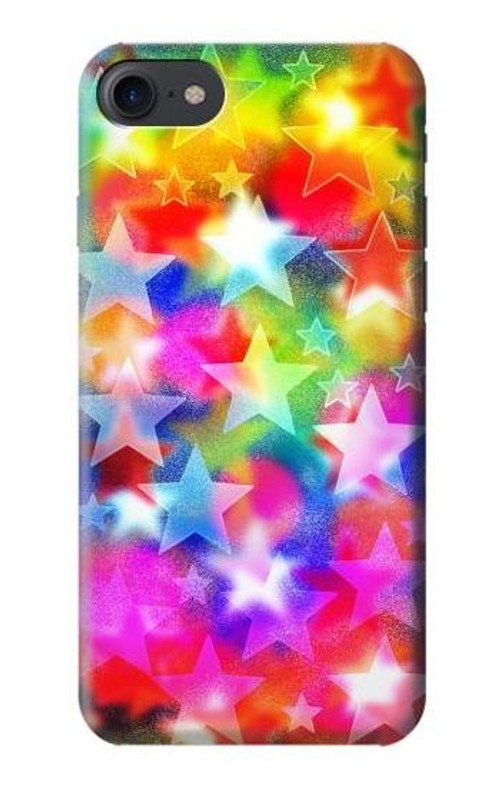 S3292 Colourful Disco Star Case Cover Custodia per iPhone 7, iPhone 8