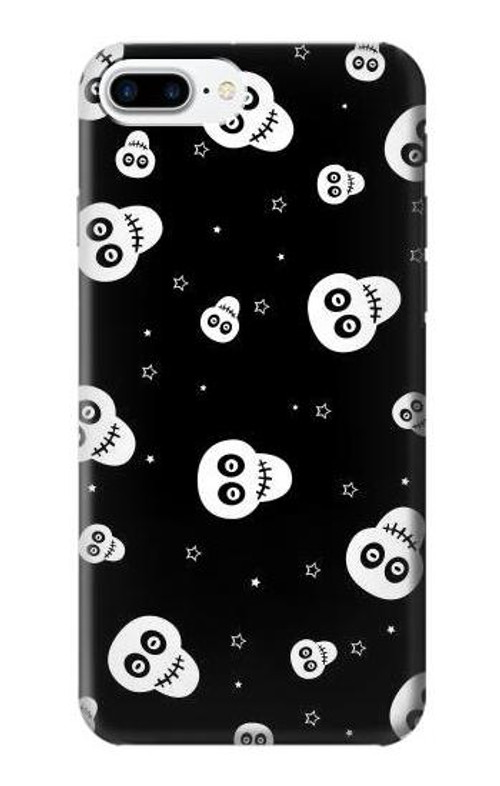 S3261 Smile Skull Halloween Pattern Case Cover Custodia per iPhone 7 Plus, iPhone 8 Plus