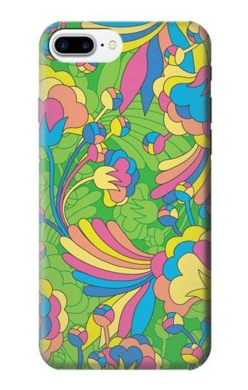 S3273 Flower Line Art Pattern Case Cover Custodia per iPhone 7 Plus, iPhone 8 Plus