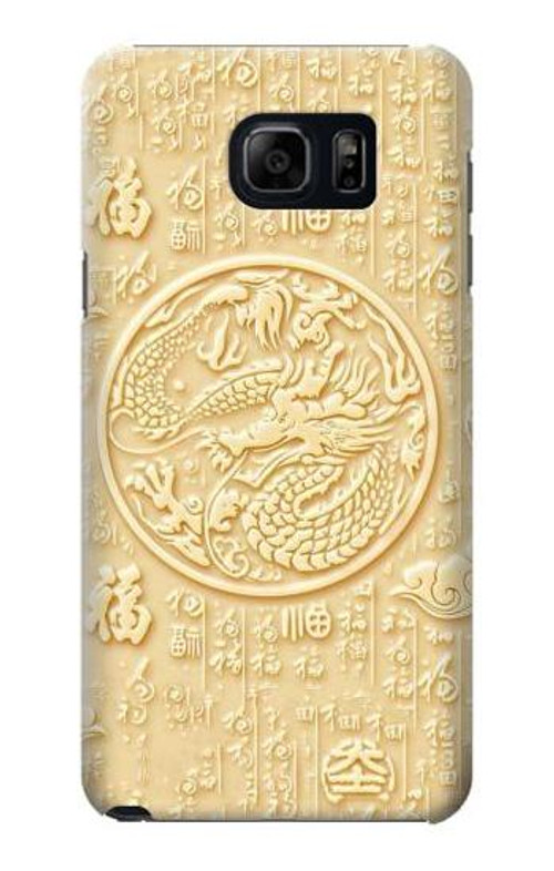 S3288 White Jade Dragon Graphic Painted Case Cover Custodia per Samsung Galaxy S6 Edge Plus