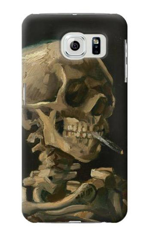 S3358 Vincent Van Gogh Skeleton Cigarette Case Cover Custodia per Samsung Galaxy S6