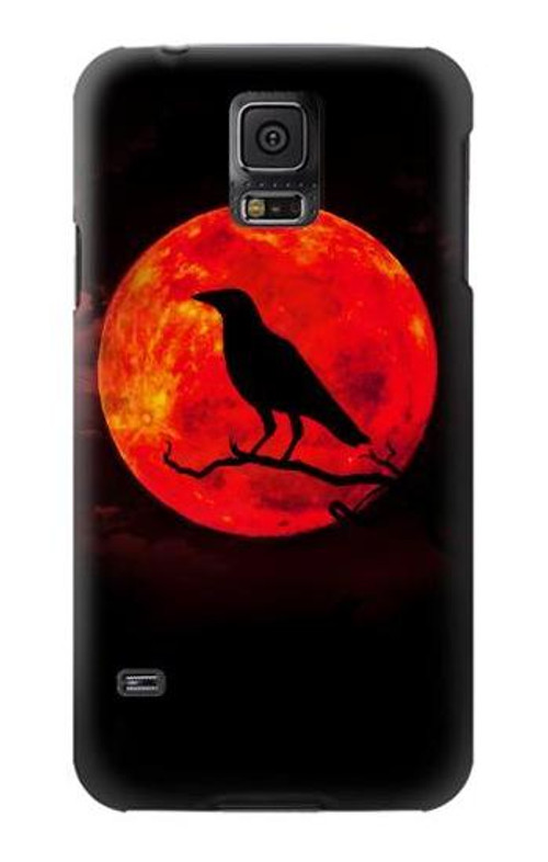 S3328 Crow Red Moon Case Cover Custodia per Samsung Galaxy S5