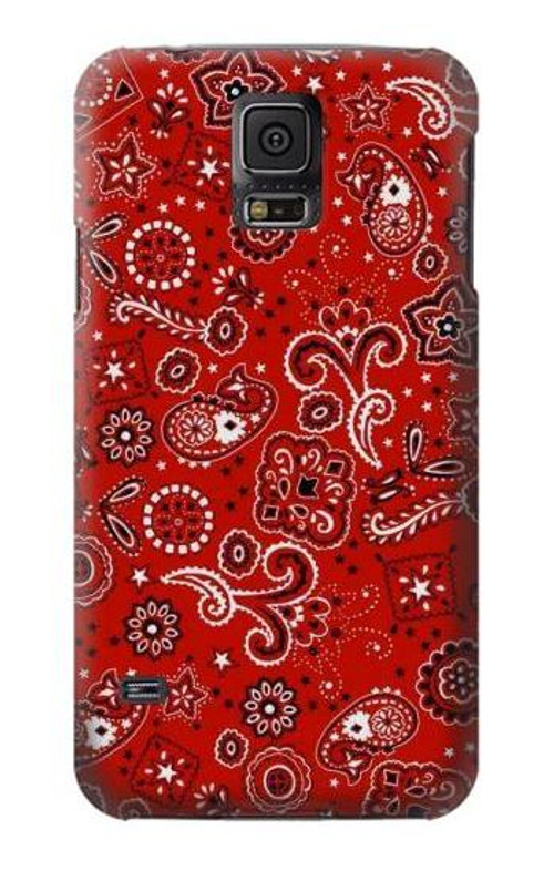 S3354 Red Classic Bandana Case Cover Custodia per Samsung Galaxy S5