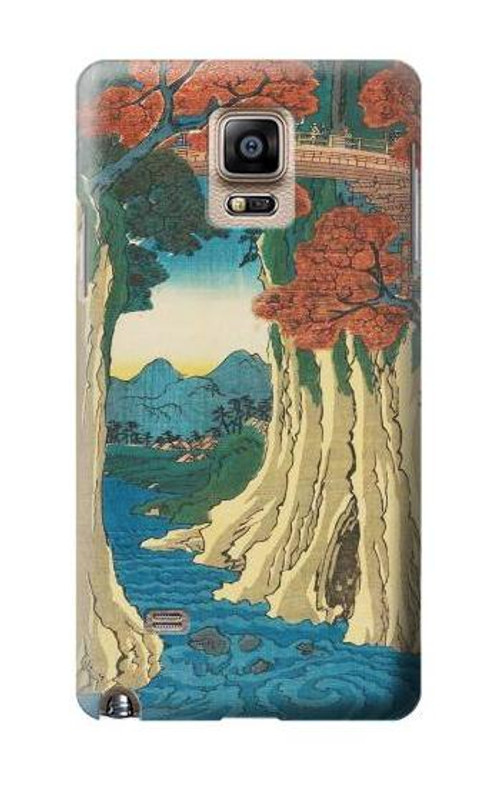 S3348 Utagawa Hiroshige The Monkey Bridge Case Cover Custodia per Samsung Galaxy Note 4