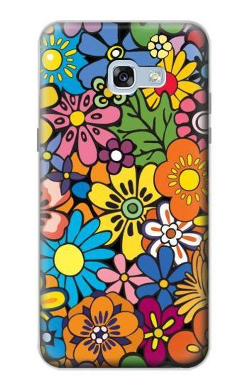 S3281 Colorful Hippie Flowers Pattern Case Cover Custodia per Samsung Galaxy A5 (2017)