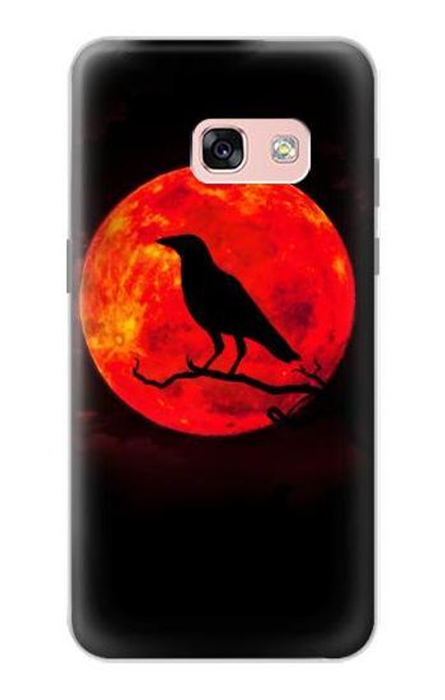 S3328 Crow Red Moon Case Cover Custodia per Samsung Galaxy A3 (2017)