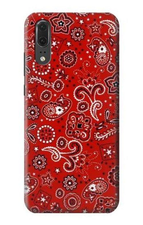 S3354 Red Classic Bandana Case Cover Custodia per Huawei P20