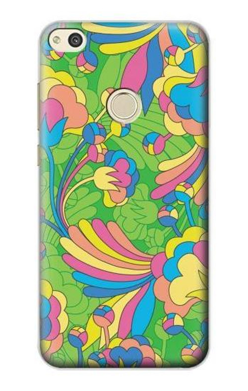 S3273 Flower Line Art Pattern Case Cover Custodia per Huawei P8 Lite (2017)