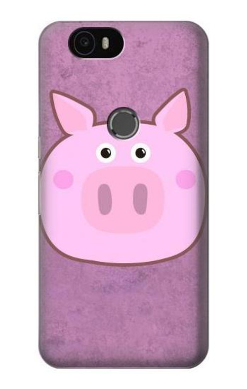S3269 Pig Cartoon Case Cover Custodia per Huawei Nexus 6P