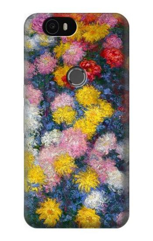 S3342 Claude Monet Chrysanthemums Case Cover Custodia per Huawei Nexus 6P